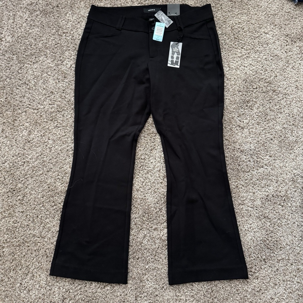 Torrid Slim Flare Noir Pant Collection Size 20S Black Stretchy Career Minimalist